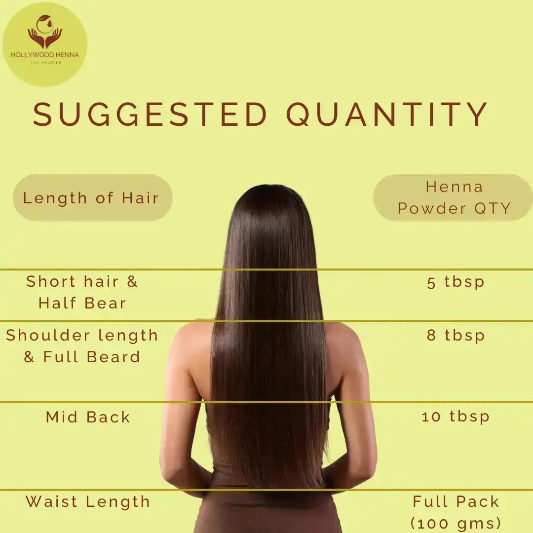 Light Brown Henna Hair Color Kit - Ammonia - Free, Organic, with Application Tools (0.22 lbs) - HOLLYWOOD HENNA