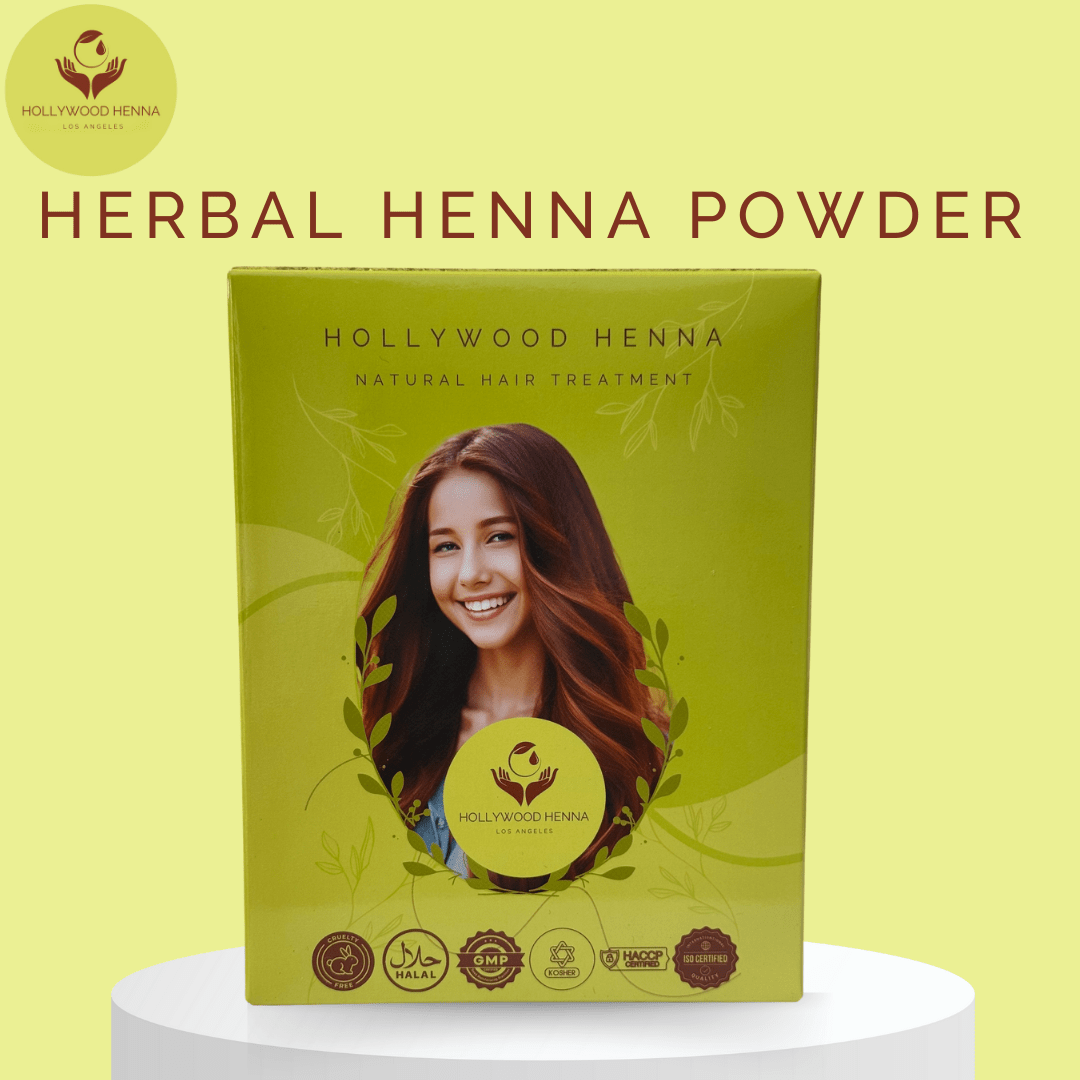 Herbal Henna Box - Natural Hair Treatment - Organic & Ammonia - Free, with Application Tools (0.22 lbs) - HOLLYWOOD HENNA