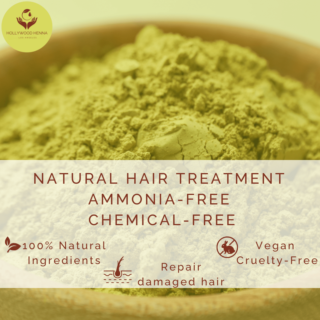 Natural Henna Powder Box - Ammonia - Free - Treatment (0.22 lbs) - HOLLYWOOD HENNA