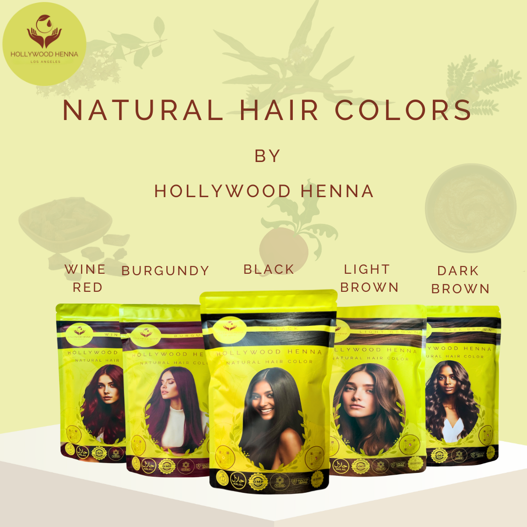 Black Henna Hair Color Pouch - Ammonia-Free, Organic, and Long-Lasting (0.5 lbs)