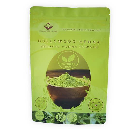 Natural Henna Powder Pouch - Ammonia-Free, Chemical-Free Hair Treatment (0.5 lbs) HOLLYWOOD HENNA