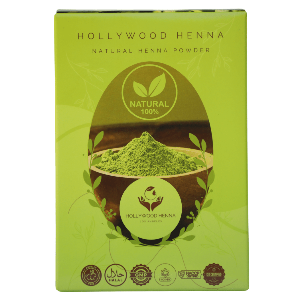 Natural Henna Powder Box - Ammonia-Free - Treatment (0.22 lbs) HOLLYWOOD HENNA