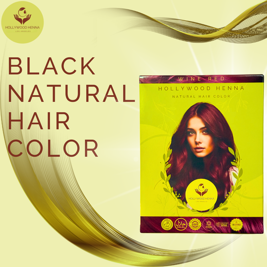 Wine Red Henna Hair Color Kit - Ammonia-Free, Organic, with Application Tools (0.22 lbs)