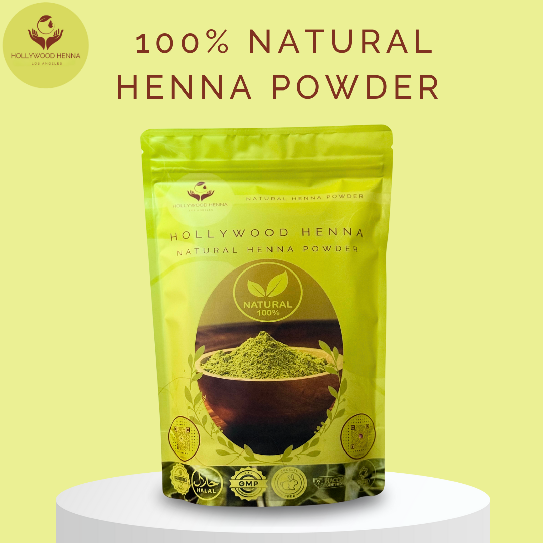 Natural Henna Powder Pouch - Ammonia-Free, Chemical-Free Hair Treatment (0.5 lbs)