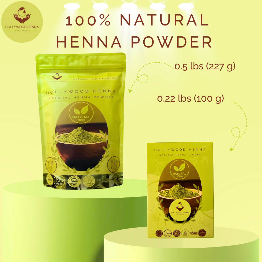 Natural Henna Powder Box - Ammonia-Free - Treatment (0.22 lbs)