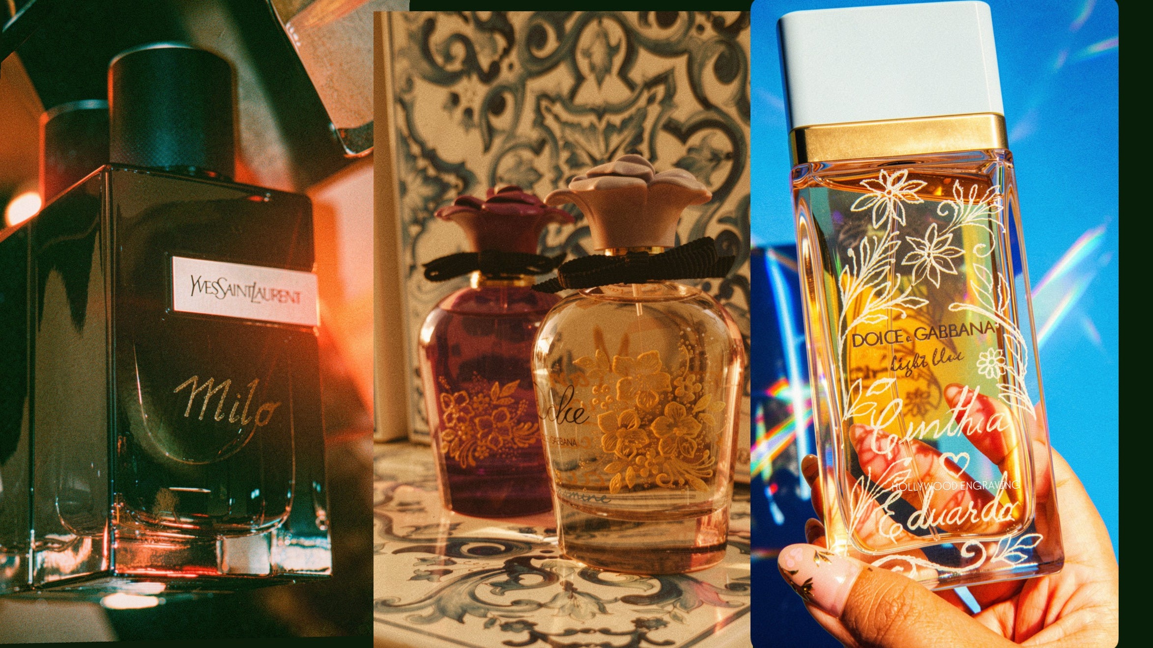 Luxury live engraving and bottle painting brand activation in Los Angeles.